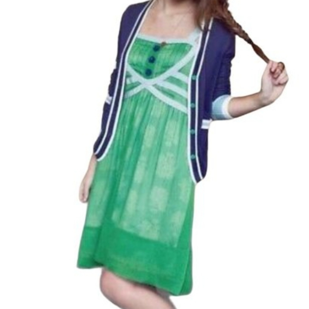 Matilda Jane Women's Green Serendipity Spearmint Swonderful Knee Dress Size M
